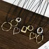 Pendant Necklaces Simple Geometric Hollow Love Heart Necklace Black Leather Braid Wax Choker Party