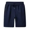 Summer Sports Shorts Homens calças cortadas soltas Elastic de malha de algodão grande 63k8