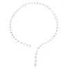 Choker Fashion Zircon Pendant Water Drop For Women Vintage Clavicle Chain Crystal Collar Necklace Bridal Jewelry Gift