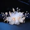 Hair Clips Crystal Flower Leaf Clip Hairpin Headband For Women Bride Party Wedding Bridal Accessories Jewelry Pin Gift