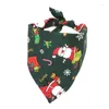 Dog Apparel 100PC/Lot Christmas Bandanas Scarf Santa Accessories For Small Large Bibs Bowties Pet Supplies