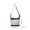 Bag Korean Buckte Fashion PU Contrast Color Crossbody Bags для женщин