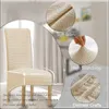 Couvre-chaise Couvre en polaire Stretch Stretch XL Taille longue siège arrière avec pour chaises de salle à manger de mariage cuisine