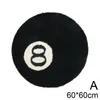 Tapis simulation billard 8 billes tapis rond du carrefeuille de chaise douce de chaise n °