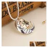 Party Favor Heart Jewelry Necklace I Love You To The Moon And Back Mom Pendants Mother Day Gift Drop Delivery Home Garden Festive Supp Dh56G