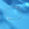 Anklets Roxi S925 Sterling Silver Summer Beach Ankle Chain Sexy Jewelry Tobilleras Mujer WaveDesign for Women 925