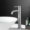 Bathroom Sink Faucets Nordic Simple Basin Faucet And Cold Mixer Taps Single Handle Hole 304 Stainless Steel Lead Free