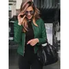 Moda Pu Deri Kısa Ceket Kadınlar Blazers Ceket Bahar Sonbahar Fermuar Up İnce Küçük Out Giyim Lady Deri Moto Üstler S-5XL 240402