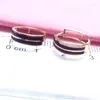 Dangle Earrings 585 Purple Gold Fashion Black Agate Eor Buckle 도금 14K Rose Classic Women Daily Party Jewelry