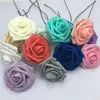 Decorative Flowers 50pcs8cm Foam Simulation Rose Fake Flower Plants Color Changing Heads