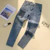 Frauen Jeans VMewsher Vintage hohe Taille Frauen glänzender Strassmodus weibliche Mode Casual Pencil Hosen Knöchellänge Hosen Streetwear