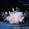 Hair Clips Crystal Flower Leaf Clip Hairpin Headband For Women Bride Party Wedding Bridal Accessories Jewelry Pin Gift