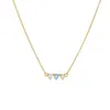 Chains 2024 Wholesale High Quality 925 Sterling Silver 18k Gold Pave Opal Diamond Necklace Women Jewelry Fine