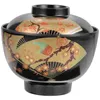 Dinnerware Sets Asian Soup Bowl Traditional Japanese Lid Sushi Container Exquisite Rice Bowls Service Melamine Plastic