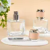 Storage Bottles 30/50ml Refillable Bottle Small Capacity Cosmetic Spray Rectangular Glass Perfume Refill Perfumes