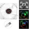 USB -färgglad lätt transparent kylfläkt med 8 cm diameter och 5V -spänning för effektiv CPU -kylning i PC -dator