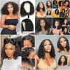 Perruques en dentelle Bob Wig Curly Ferming Human Heum Black Black Wet and Wavy Frontal Brésilien Water Wave Valette de livraison Drop Livraison OTC7S