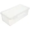 Plates Bread Storage Box Square Fruit Canister Fresh Keep Holder Plastic Trash Lid