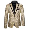 Mäns kostymer blazers mens luclesam män paljett blazer modeparty glans genomborrad krage en knapp kostym jacka scenprestanda c dhw9b