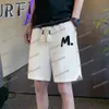 2024 Novos shorts de grife para homens verão Logo Bordado casual Fashion Fashion Split Calça esportiva reta masculina