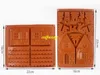 Moldes de cozimento 100 Sets/Lot Diy 3D Christmas Gingerbread House 2pcs/Set Silicone Mold Chocolate Bolo para fazer biscoitos