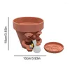 Vasos Decorativo Plant Pote Smoking Man Mini Flowerpot Desk Ornament em vasos para comprimido de pátio do jardim no quintal