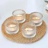 Candle Holders 20 Pcs Votive Tea Light For Floating Centerpieces Tables Clear Glass Cute Mini Ribbed Birthday Decor