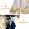 Table Cloth 4 Pcs Party Napkin Buckle Delicate Serviette Supply Bathroom Decorations Ring Stand El Hanukkah Wedding Decorative