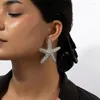 Boucles d'oreilles étalon bijoux de style cool personnalité metal géométrique Big Sea Star pour femmes accessoires de cadeaux de fête féminin