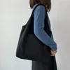 Sacolas de compras colorido de tela sólida bolsa bolsa ombro de moda casual jardim ecológico amigável escola fofa escola