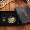 Pocket Watches Bronze Spider Case Hand-wind Mechanical Pocket Men Vintage Fob Male Clock Chain Pendant Roman Numerals For Boy Children L240402