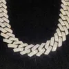 VVS Moissanite Diamond CZ 925 Sterling Silver Brass Cuban Link Chain Necklace Iced Out Custom Miami Cuban Link Chain for Men