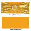 Chair Covers Sashes Sequin Stretchy Spandex Bands Decorative Bows One-Sided Sequins Decor For Romantic Wedding Party Cover Sash