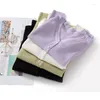 Magliette da donna Donne sciolte ramie cotone cardigan in maglia top a v-scollo a v-glace maniche lunghe sottili candine casual climatizzatore coreano