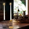 Candlers Nordic Double Ring Holder Metal Candlestick Candlelabrum Stand Dîner Candlelight Dîner G99A