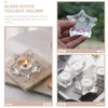 Candle Holders 2 Pcs Tea Light Holder Creative Candleholder Dinner Table Decor Stand Glass Romantic