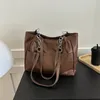 Shoulder Bags Side For Women Vintage Solid Color Simple Large Capacity Big PU Leather The Latest Handbags Travel Totes