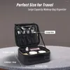 Sacchetti cosmetici da viaggio per cambio di viaggio con accessori per utensili digitali per il trucco di partizione regolabile