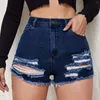 Dames shorts Summer Sexy Push Up Gedeurde holes denim Fashion Classic High Taille Jeans Pants 2024 Blue Jean Short