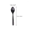 Spoons Spoon Soup Black Melamine Imitation Handle Multi Scoopsrestaurant Coffee Ceramicjapanese Porcelain Ramen Eatingtableware