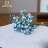 Dekorativa blommor 3st/Lot Mini Gypsophila Artificial Wedding Diy Bouquet Arrangement Plastisk babysbreath Fake Flower Home Decor