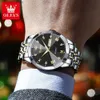 Orologi tascabili OLEVS 9931 MENS QUALZO STRAP ACCIAIO INSOLSE SOLIDE CON Diamond Design Business Business Business Waterproof Clive L240402