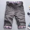 Summer Men Shorts Kolor blok kratowy desek surfingowe spodnie pielęgna plażowe w stylu koreańskie