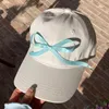 Ball Caps Adjustable Bow Baseball Cap Trendy Sunscreen Hat Wide Brimmed Peaked Solid Color Korean Style Sun Student