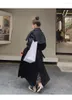 Casacos de trincheira feminina Design de nicho de casaco de moda de quebra-vento extra-dei com peito duplo
