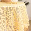 テーブルクロス1PCテーブルクロスパーティー甘いレースの花刺繍ラウンドカバー長方形の撮影の背景