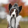 Собачья одежда зимняя мягкая шляпа ветропроницаемые вязаные кепки теплое беспокойство домашних животных.