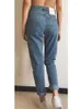 Women's Jeans Mom Light Blue XS-2XL Slim 2024 Spring Autumn Fashion City Casual Zipper Pockets Industry Cargo Working Pants