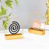 Candle Holders Hanging Mosquito Coil Metal Heart-shaped Round Handheld Incense Holder Home Bedroom Terrace Rack