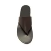 Slippers 2024 Moda de verão Sandálias de couro minimalista Flip-flops confortáveis para mulheres